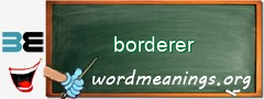 WordMeaning blackboard for borderer